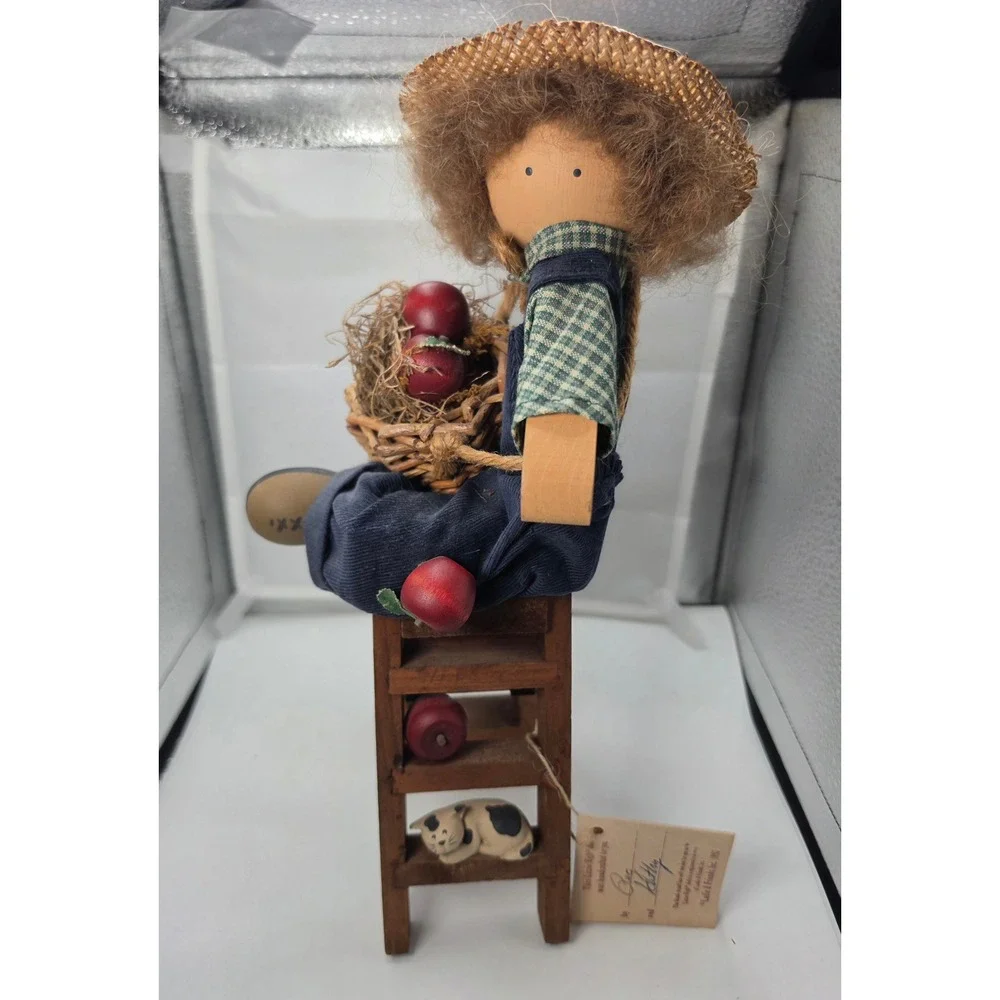 Lizzie High Luther Bowman Wooden Folk Doll 1993 Ladie Friends 2nd Edition 12in